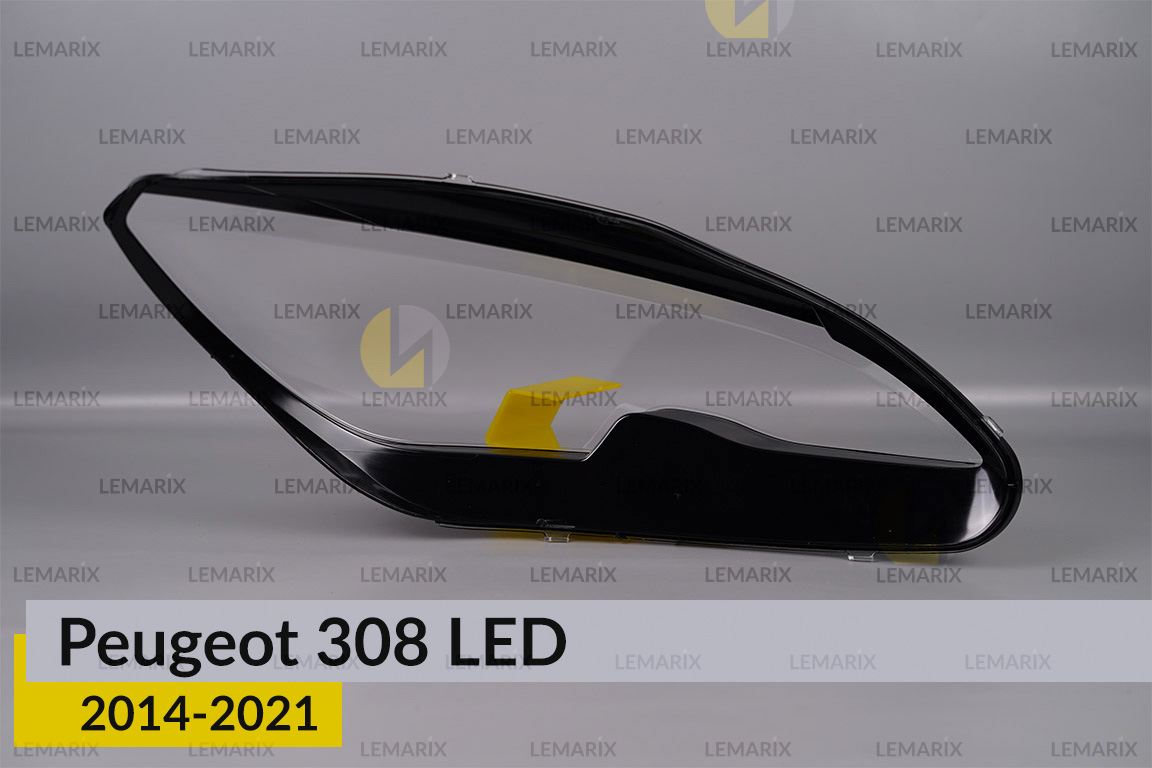 Стекло фары Peugeot 308 LED (2014-2021) левое