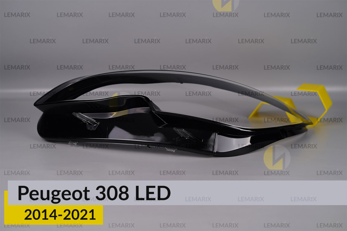 Стекло фары Peugeot 308 LED (2014-2021) левое