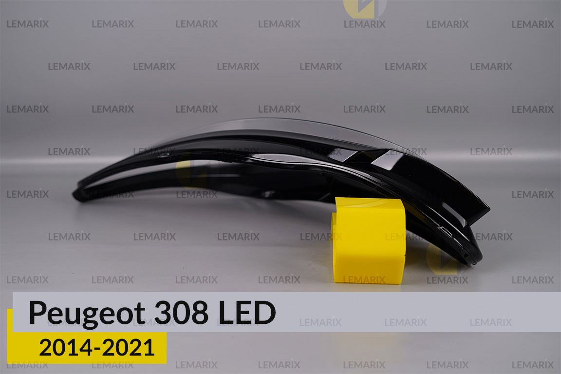 Стекло фары Peugeot 308 LED (2014-2021) левое