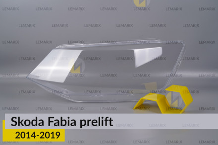 Скло фари Skoda Fabia (2014-2019) дорест ліве
