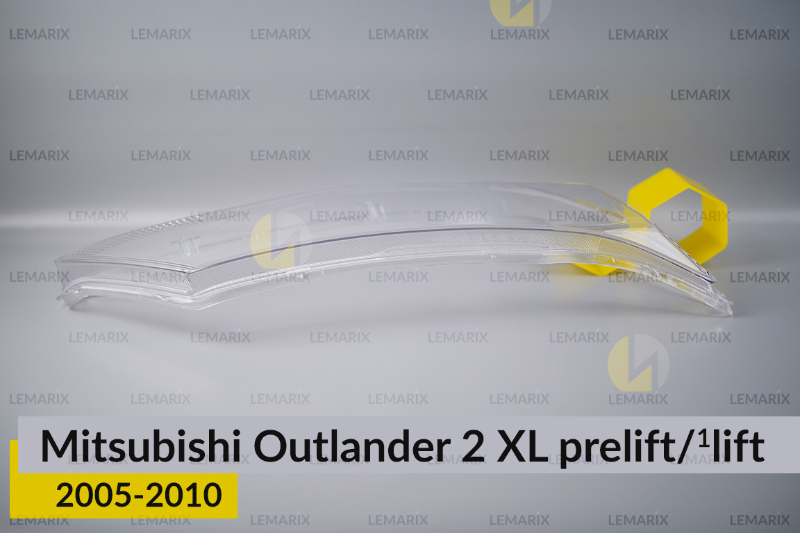 Стекло фары Mitsubishi Outlander 2 XL (2005-2010) дорест/1 рест правое