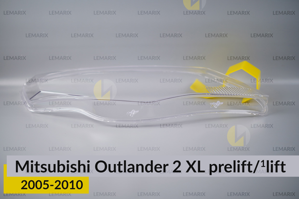 Стекло фары Mitsubishi Outlander 2 XL (2005-2010) дорест/1 рест правое