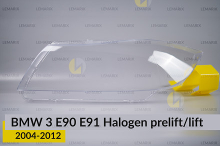 Скло фари BMW 3 E90 E91 Halogen (2004-2012) дорест/рест ліве