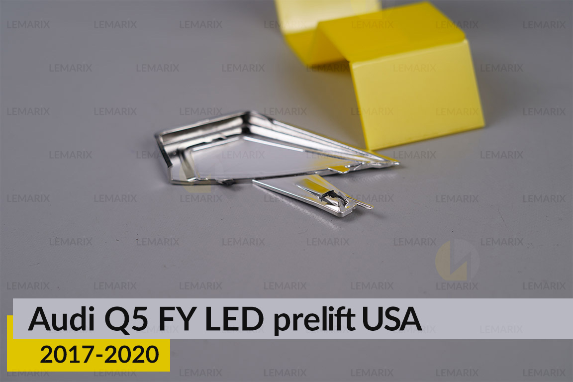 Хромированная маска боковая Audi Q5 FY USA LED (2017-2020) дорест правая