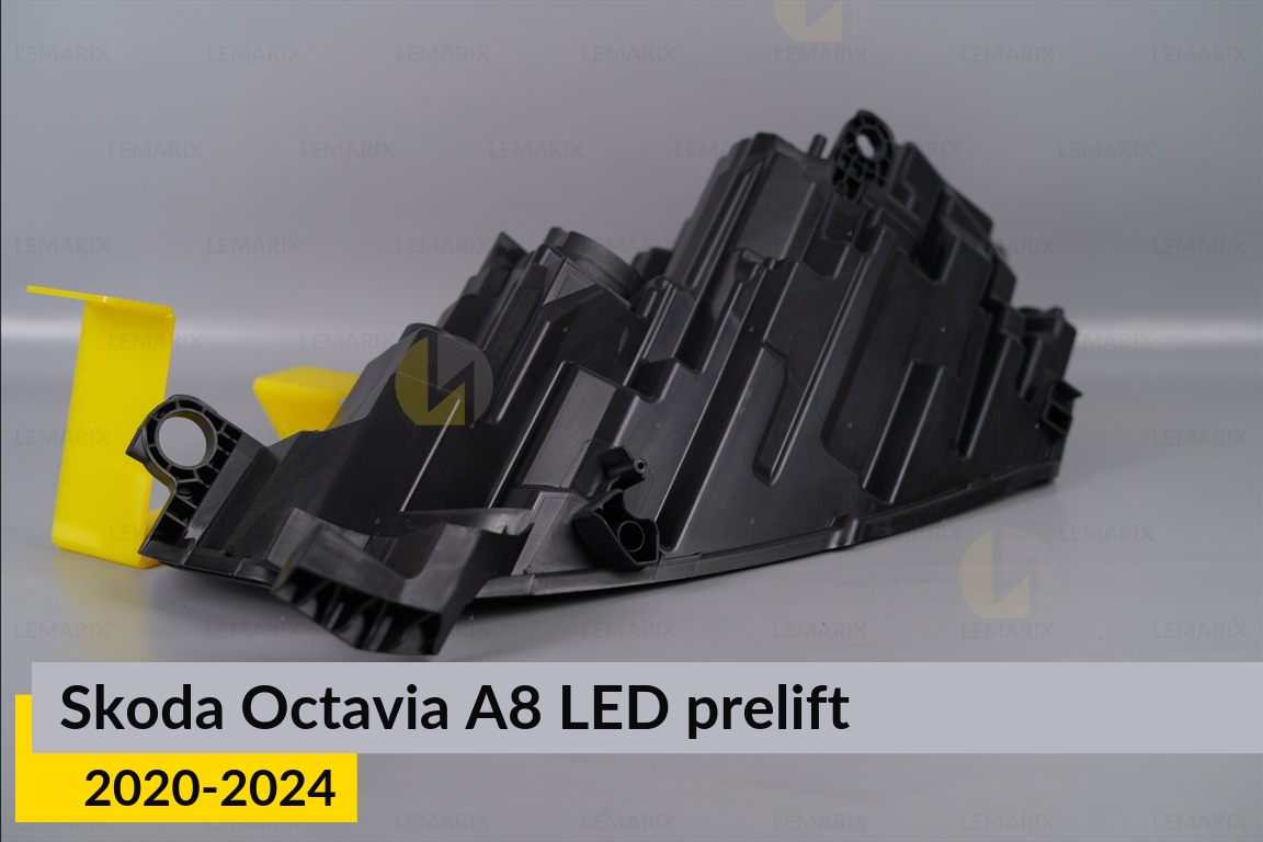Корпус фары Skoda Octavia A8 LED (2020-2024) дорест правый