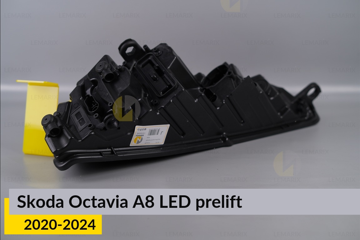 Корпус фары Skoda Octavia A8 LED (2020-2024) дорест правый