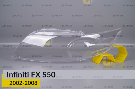 Стекло фары Infiniti FX S50 (2002-2008) левое