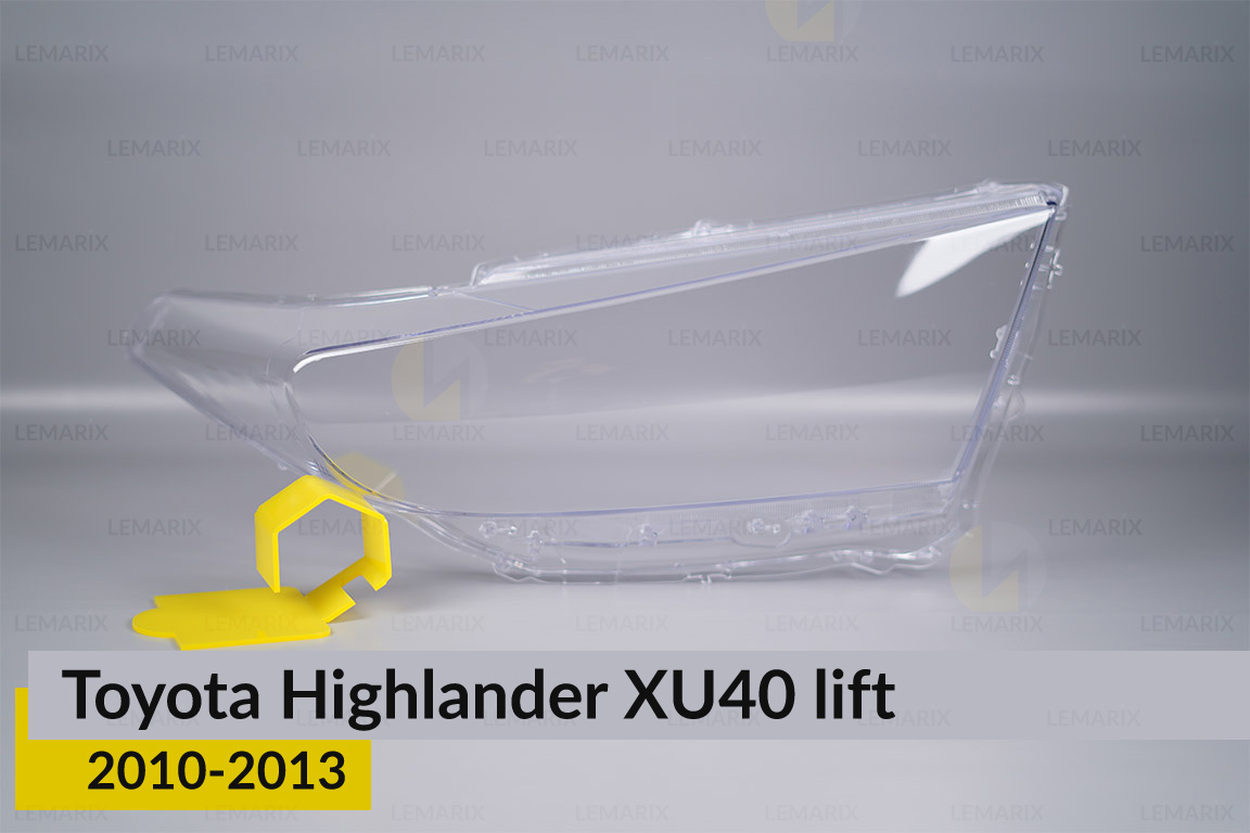 Скло фари Toyota Highlander XU40 (2010-2013) рест праве