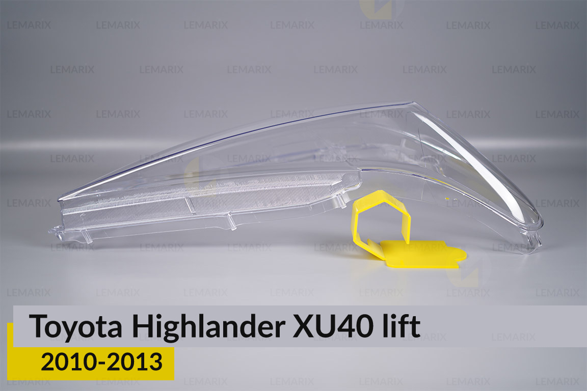 Скло фари Toyota Highlander XU40 (2010-2013) рест праве