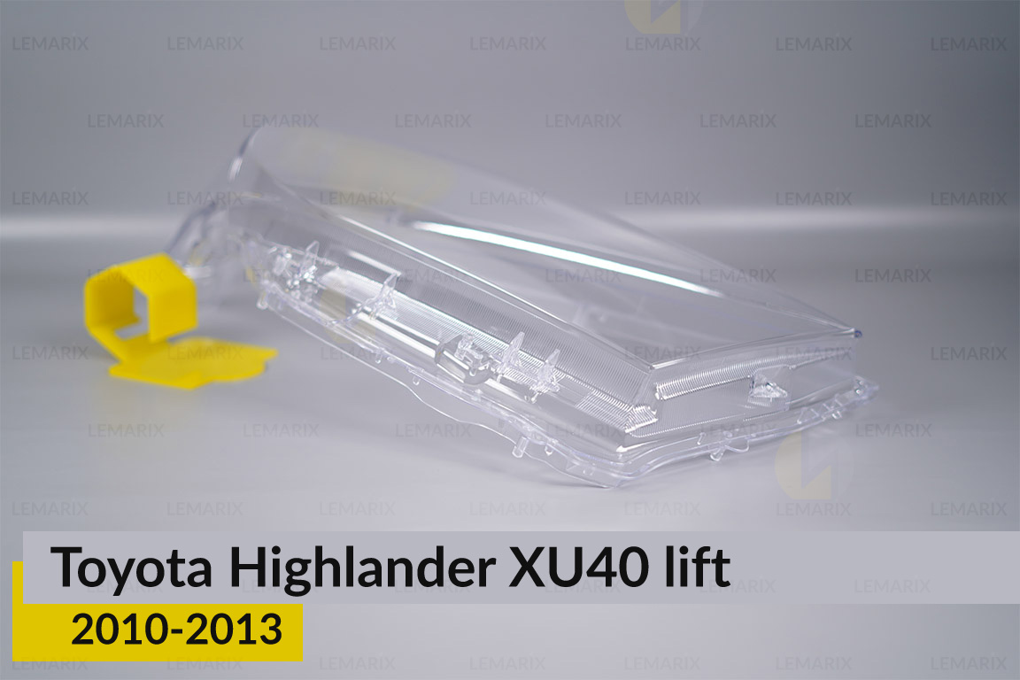 Скло фари Toyota Highlander XU40 (2010-2013) рест праве