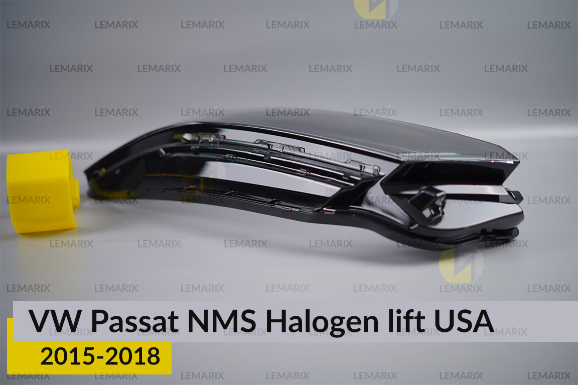Стекло фары VW Volkswagen Passat NMS Halogen USA (2015-2018) рест левое