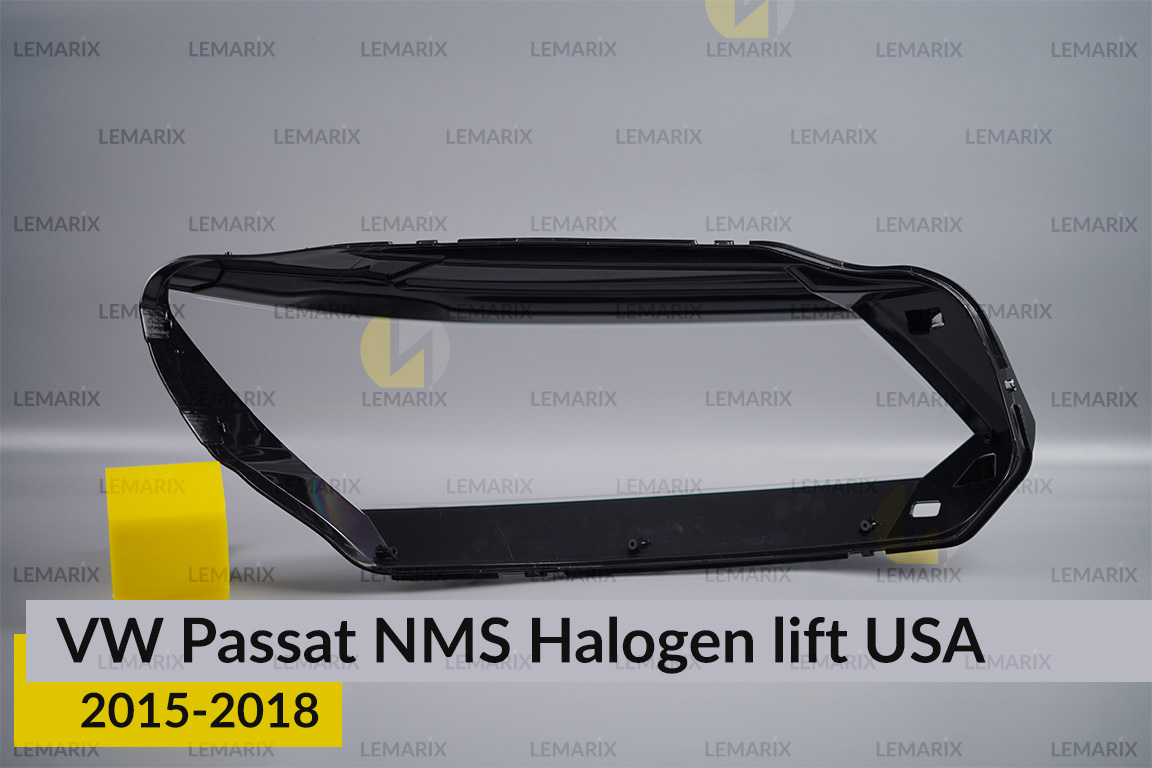 Стекло фары VW Volkswagen Passat NMS Halogen USA (2015-2018) рест левое