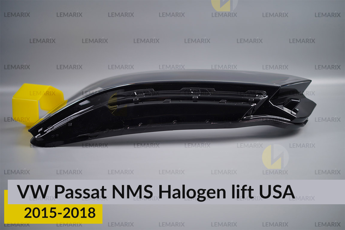 Стекло фары VW Volkswagen Passat NMS Halogen USA (2015-2018) рест левое