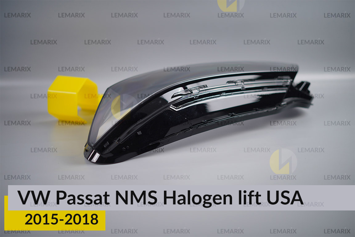 Стекло фары VW Volkswagen Passat NMS Halogen USA (2015-2018) рест левое