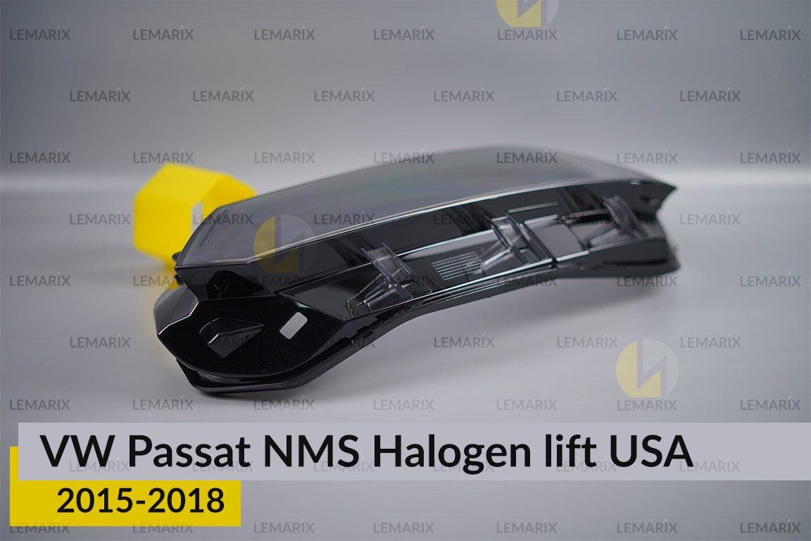Стекло фары VW Volkswagen Passat NMS Halogen USA (2015-2018) рест левое