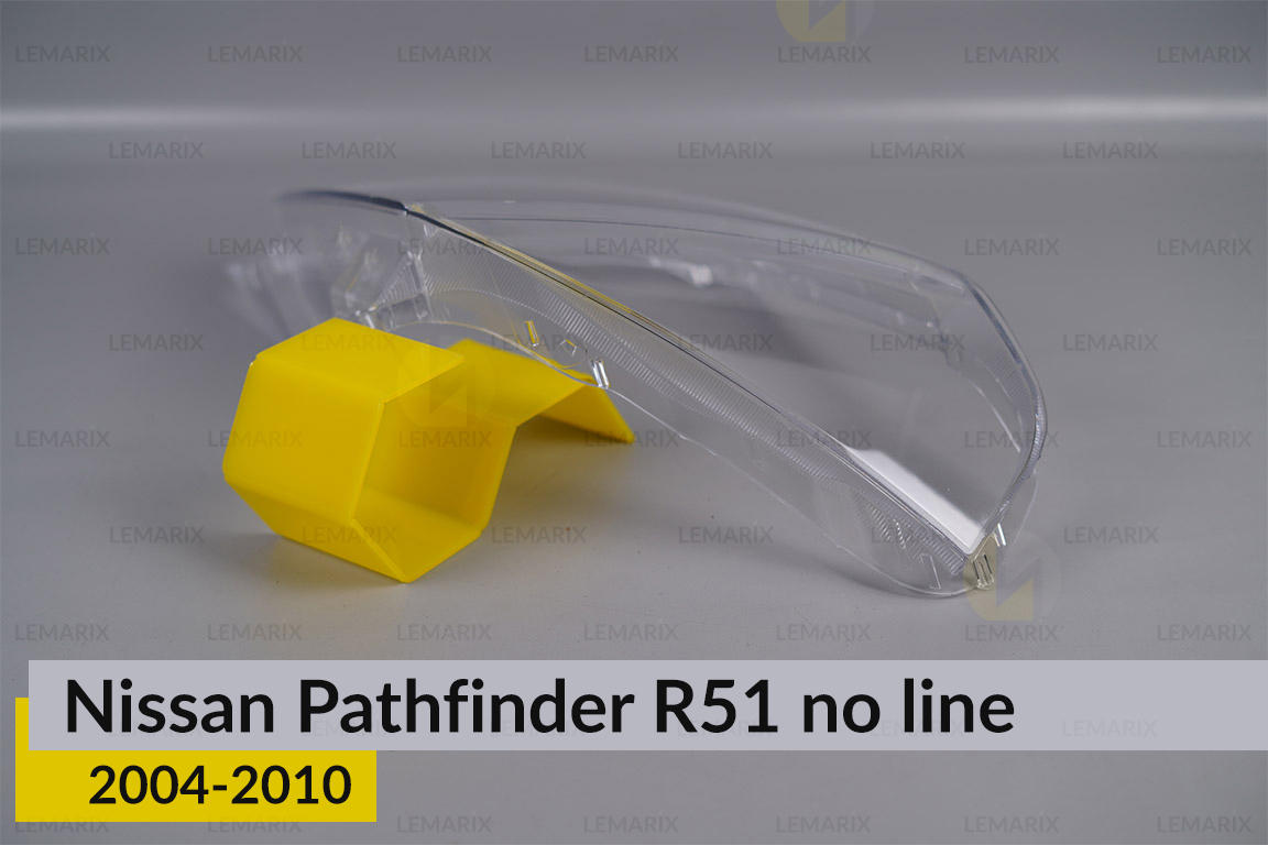 Стекло фары Nissan Pathfinder R51 (2004-2010) без полоски левое