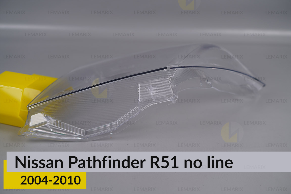 Стекло фары Nissan Pathfinder R51 (2004-2010) без полоски левое