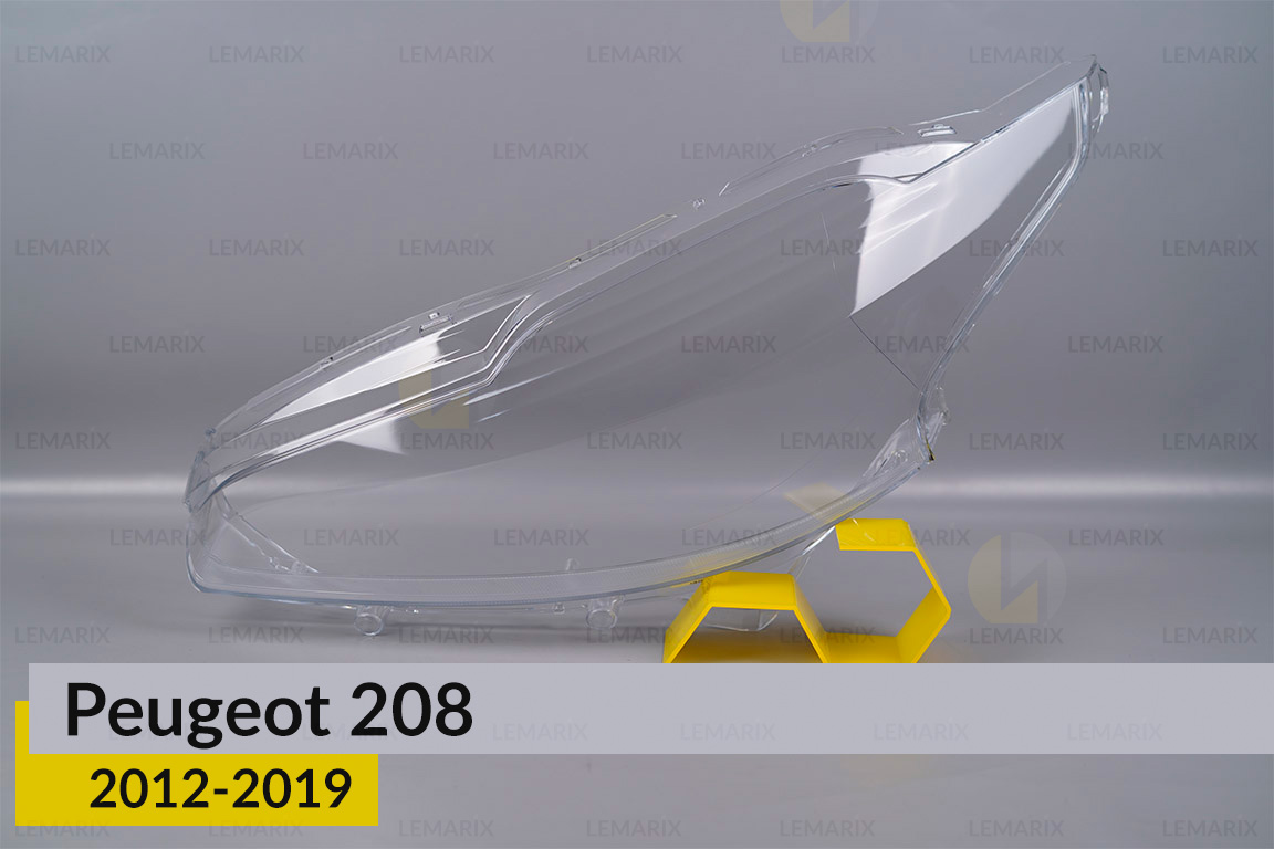 Стекло фары Peugeot 208 (2012-2019) левое