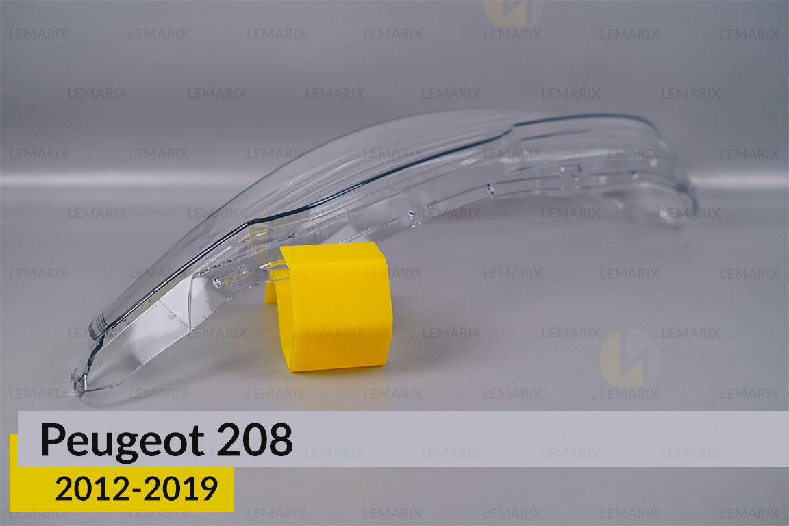 Стекло фары Peugeot 208 (2012-2019) левое