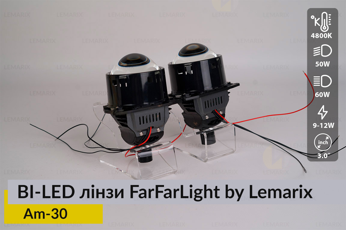 Світлодіодні BI-LED лінзи FarFarLight by Lemarix серії Amarillo – Am30