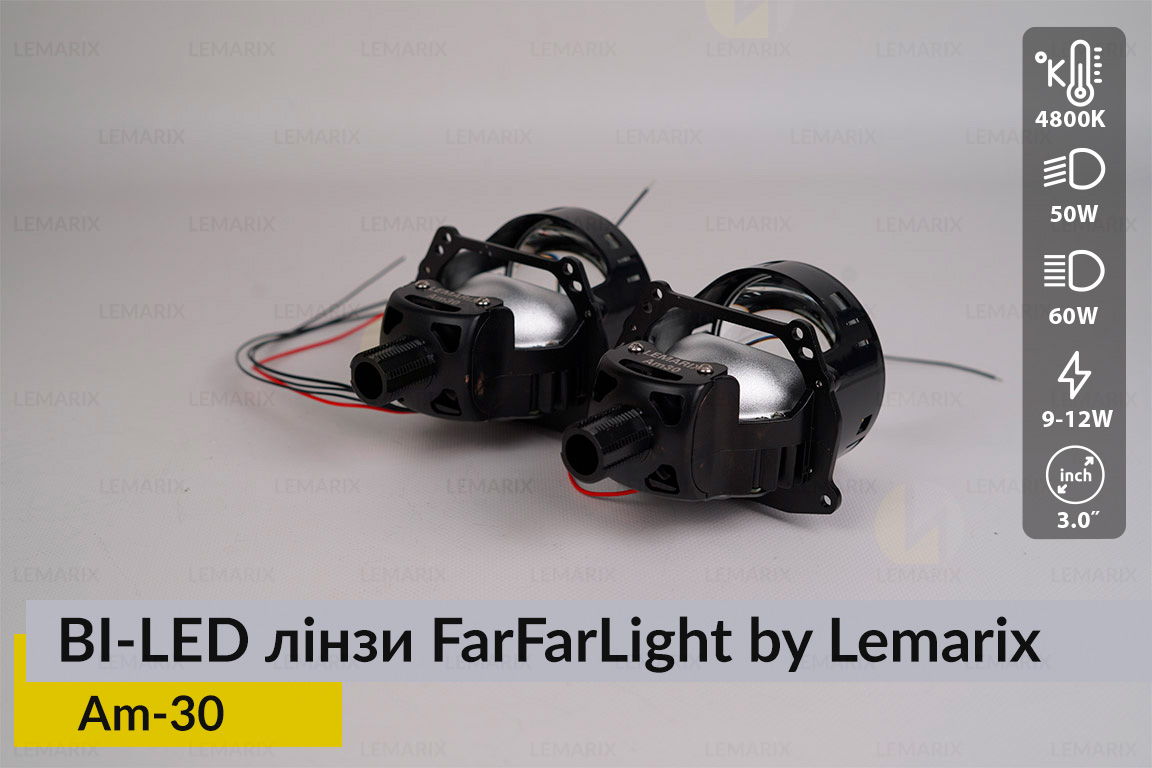 Світлодіодні BI-LED лінзи FarFarLight by Lemarix серії Amarillo – Am30