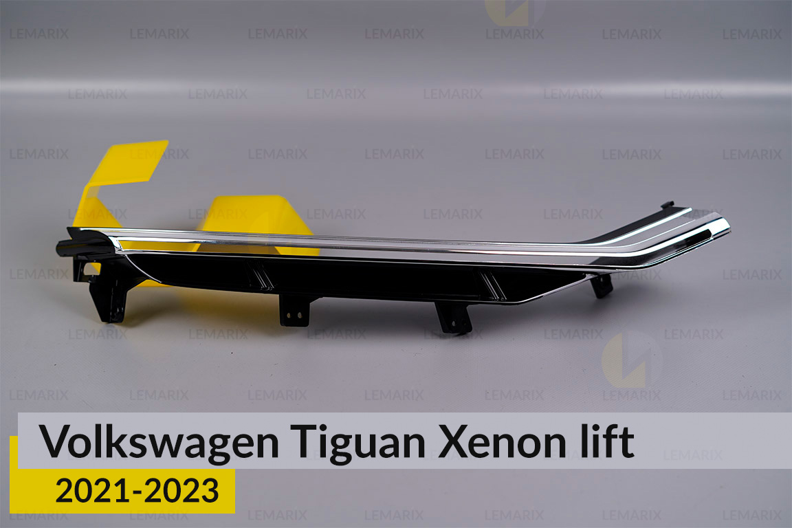 Хромована декоративна маска середня VW Volkswagen Tiguan Xenon (2021-2023) рест права