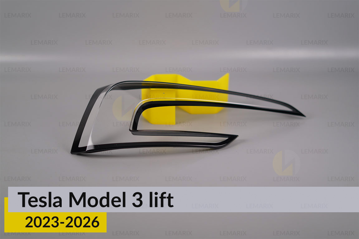 Скло заднього ліхтаря внутрішнє в кришці багажника Tesla Model 3 (2023-2026) рест ліве