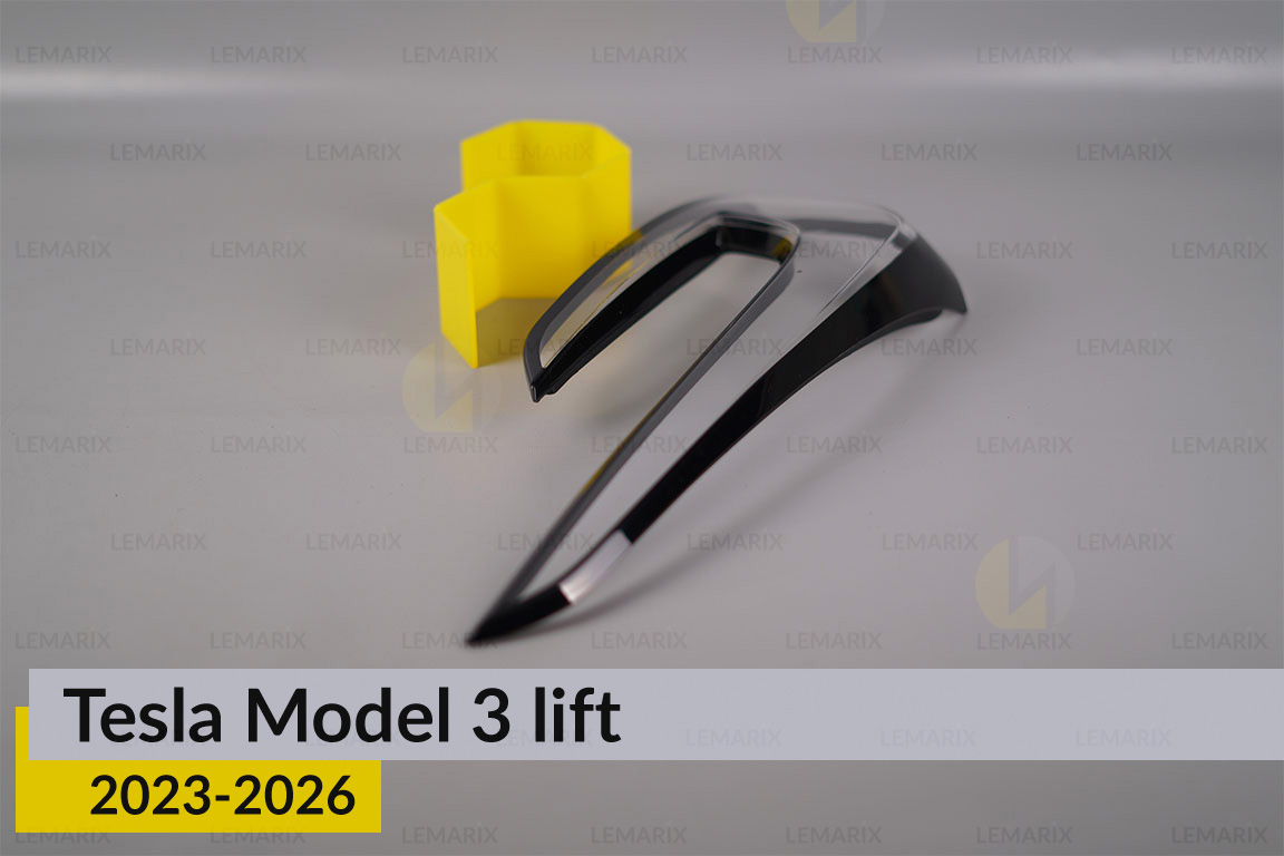 Скло заднього ліхтаря внутрішнє в кришці багажника Tesla Model 3 (2023-2026) рест ліве