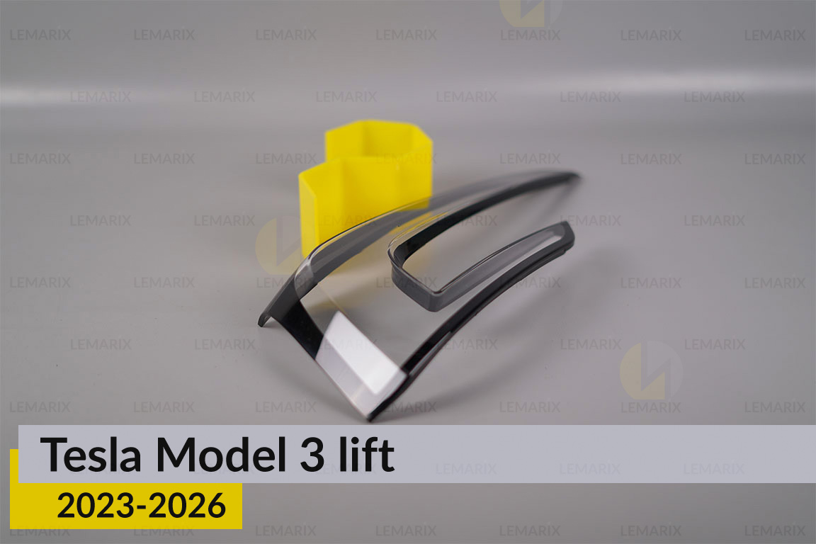 Скло заднього ліхтаря внутрішнє в кришці багажника Tesla Model 3 (2023-2026) рест ліве