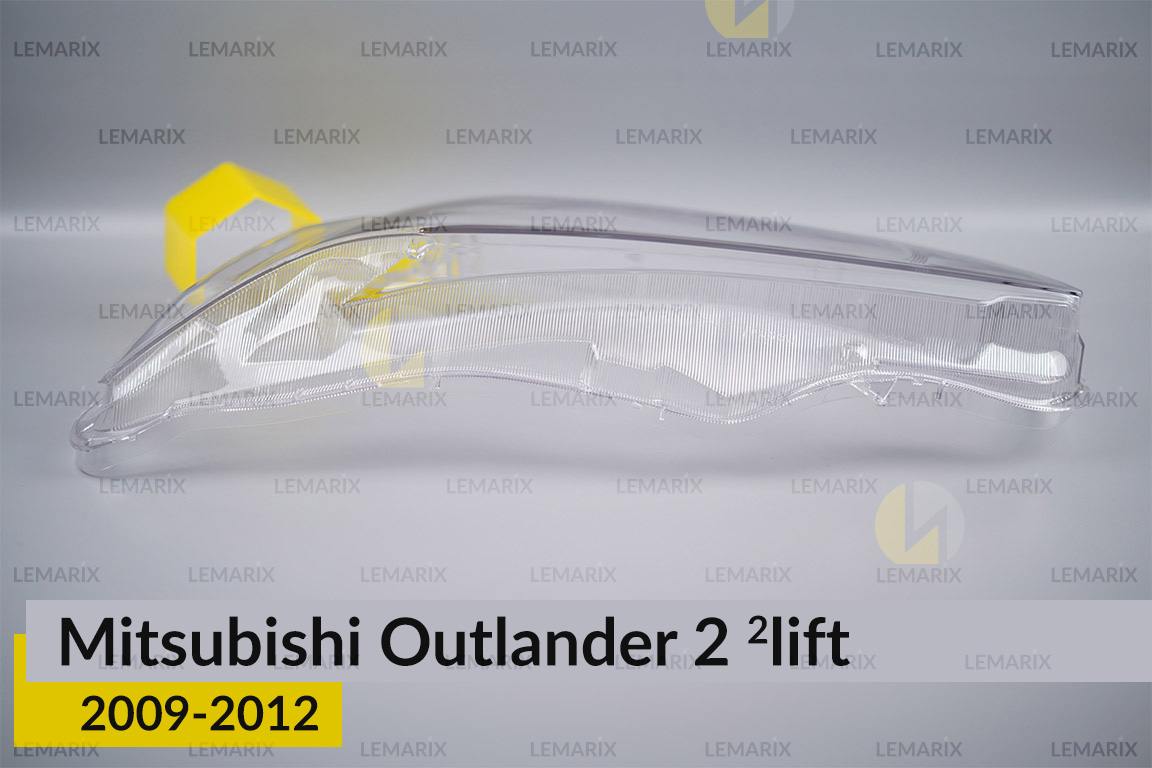 Скло фари Mitsubishi Outlander 2 (2009-2012) 2 рест ліве