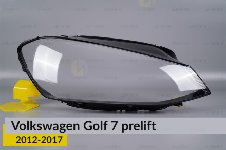 Стекло фары VW Volkswagen Golf 7 (2012-2017) полоски дорест правое