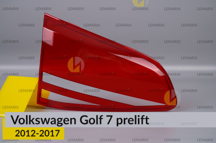 Скло заднього ліхтаря внутрішнє в кришці багажника VW Volkswagen Golf 7 (2012-2017) дорест ліве