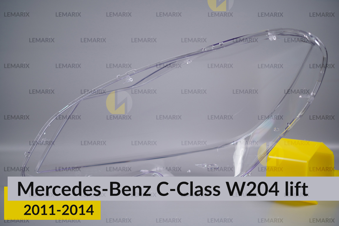 Стекло фары Mercedes-Benz C-Class W204 (2011-2014) рест правое
