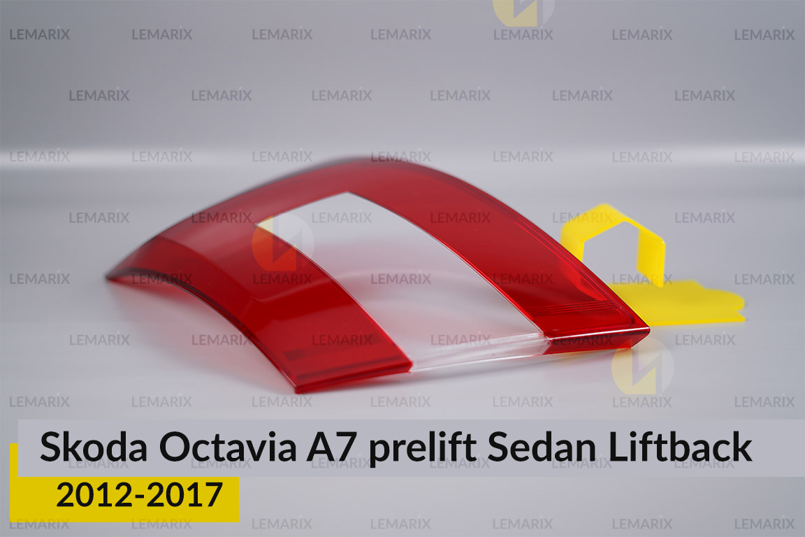 Стекло заднего фонаря Skoda Octavia A7 Sedan Liftback (2012-2017) дорест правое