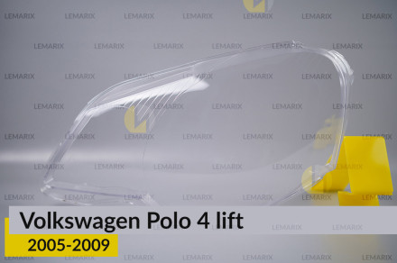 Стекло фары VW Volkswagen Polo 4 (2005-2009) рест левое