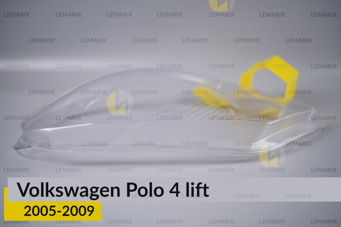 Скло фари VW Volkswagen Polo 4 (2005-2009) рест ліве