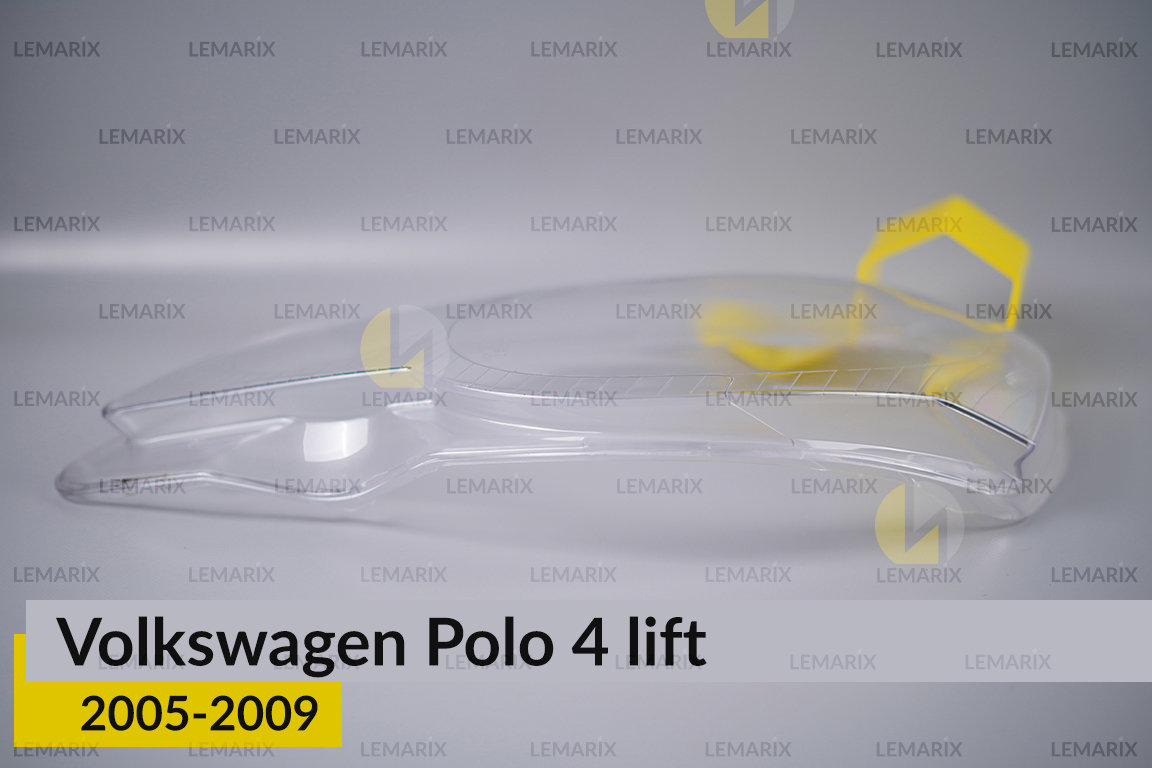 Скло фари VW Volkswagen Polo 4 (2005-2009) рест ліве