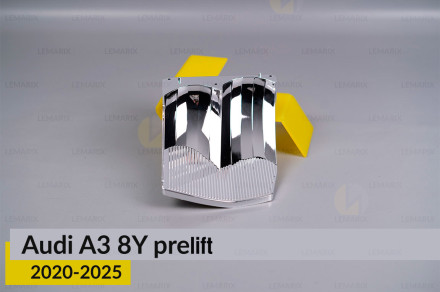 Хромированный абажур внутренний Audi A3 8Y (2020-2025) дорест левый