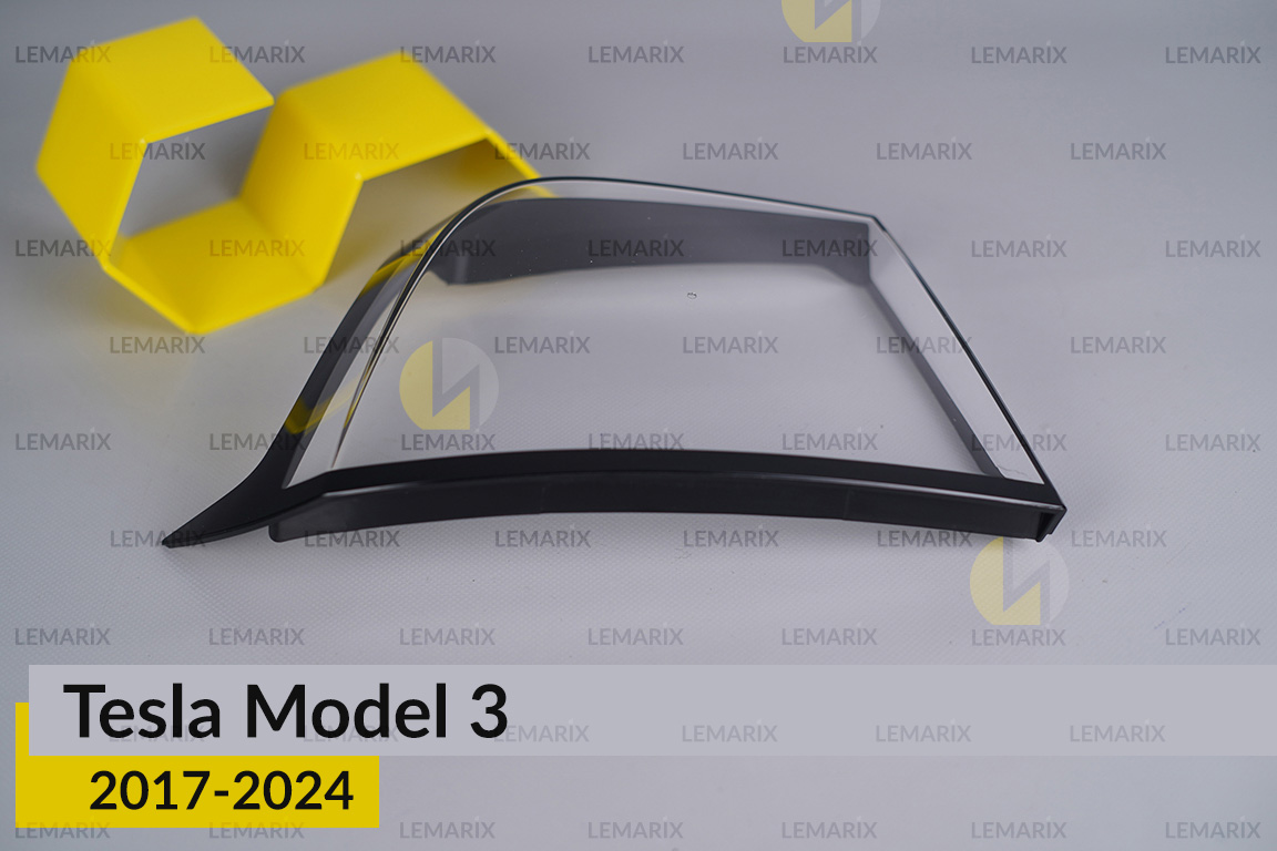 Стекло заднего фонаря внешнее в крыле Tesla Model 3 (2017-2024) левое