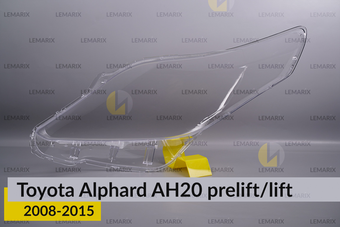 Скло фари Toyota Alphard AH20 (2008-2015) рест/дорест праве