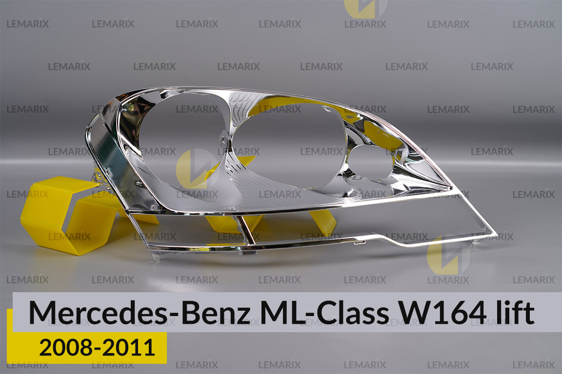Хромированная декоративная маска Mercedes-Benz ML-Class W164 (2008-2011) рест правая