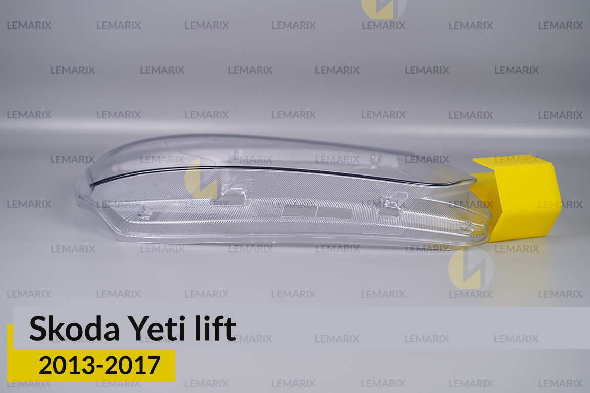 Скло фари Skoda Yeti (2013-2017) полоски рест праве