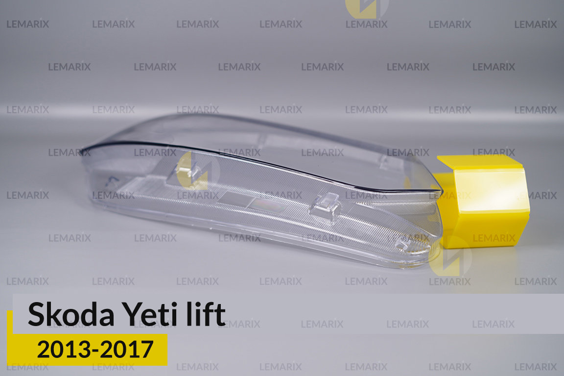 Скло фари Skoda Yeti (2013-2017) полоски рест праве