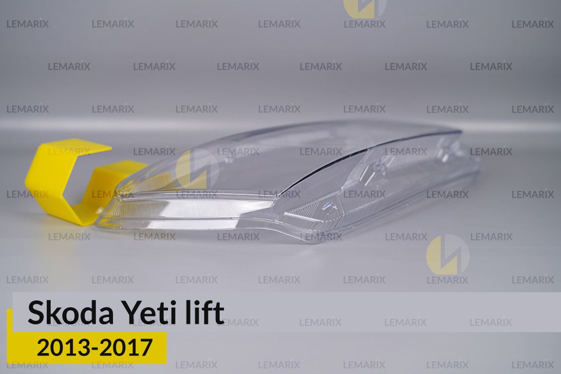 Скло фари Skoda Yeti (2013-2017) полоски рест праве