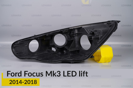 Корпус фары Ford Focus Mk3 LED (2014-2018) рест левый