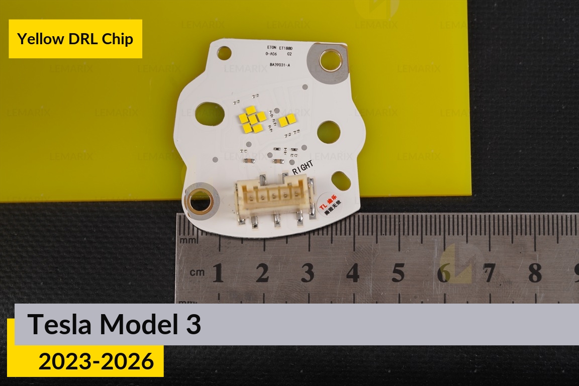 Желтые LED DRL чипы дхо плата Tesla Model 3 (2023-2026) (2 шт.)