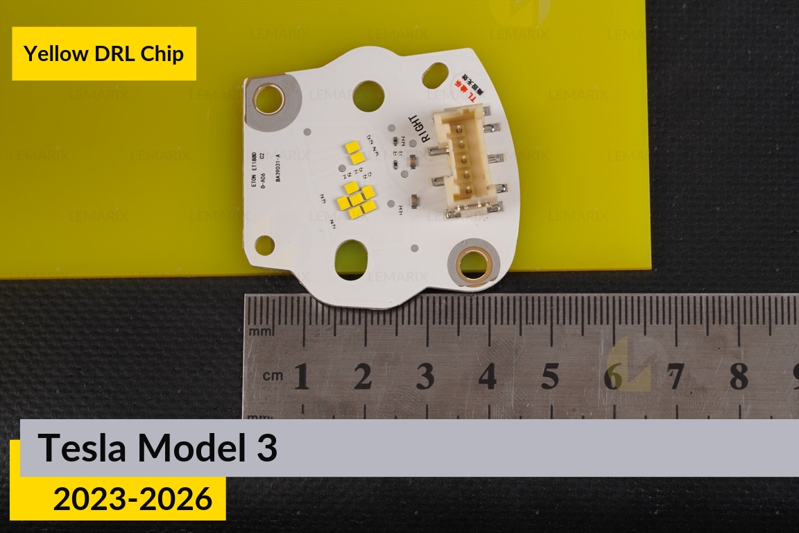 Желтые LED DRL чипы дхо плата Tesla Model 3 (2023-2026) (2 шт.)