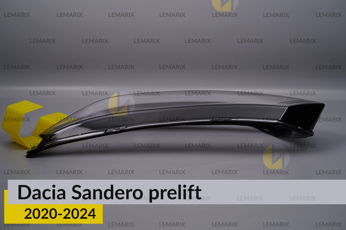 Стекло фары Dacia Sandero (2020-2025) дорест/1 рест левое