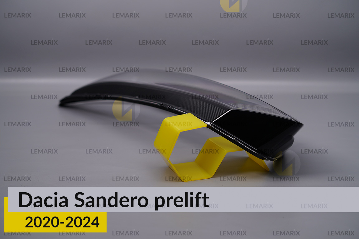 Стекло фары Dacia Sandero (2020-2025) дорест/1 рест левое