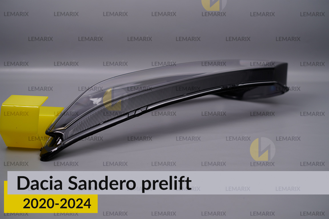 Стекло фары Dacia Sandero (2020-2025) дорест/1 рест левое